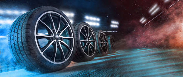 istock car tyres on a race track 1464228177