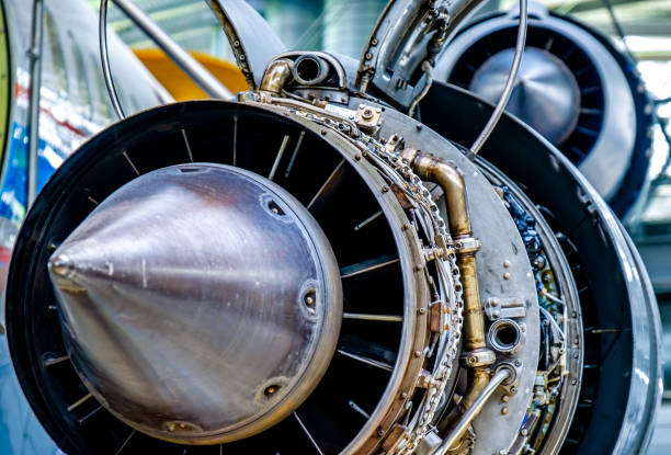 istock turbine of an old plane 1464229656