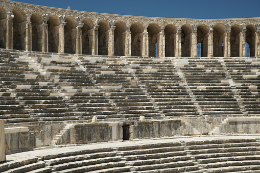 Theatre of Aspendos Ancient City in Antalya City, Turkiye