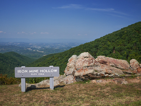 Iron Mine Hollow on the Blue Ridge Parkway, USA.