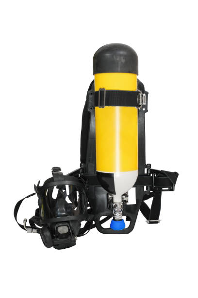 istock Breathing Air Cylinder Assembly and Full Facepiece mask 1464240773