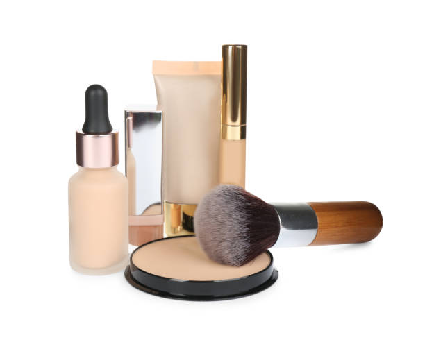 istock Foundation makeup products on white background. Decorative cosmetics 1464240888