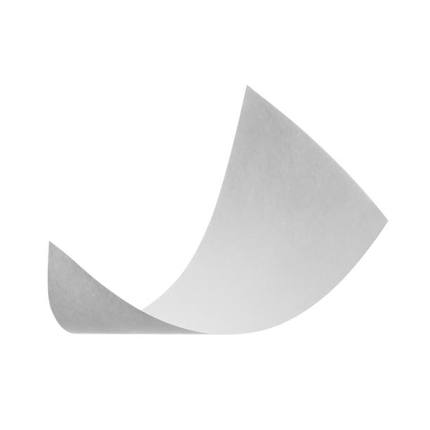 istock Flying blank paper sheet isolated on white 1464241837