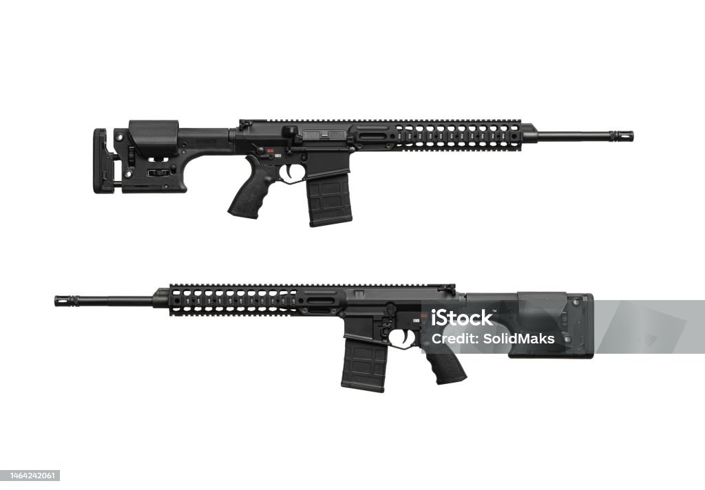 Rare Modern Rifles Modern Automatic Rifle Isolated On White Background Weapons For Police ...