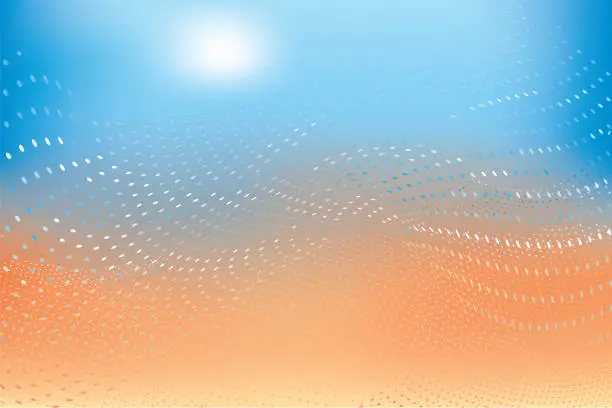 Vector illustration of Blue-orange abstract background