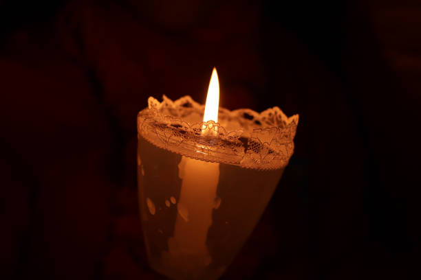 istock Candles in the dark during a lookout tour. 1464245893