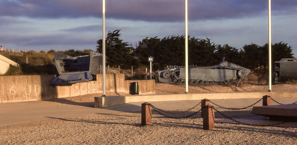 pomnik utah beach - tank normandy world war ii utah beach zdjęcia i obrazy z banku zdjęć