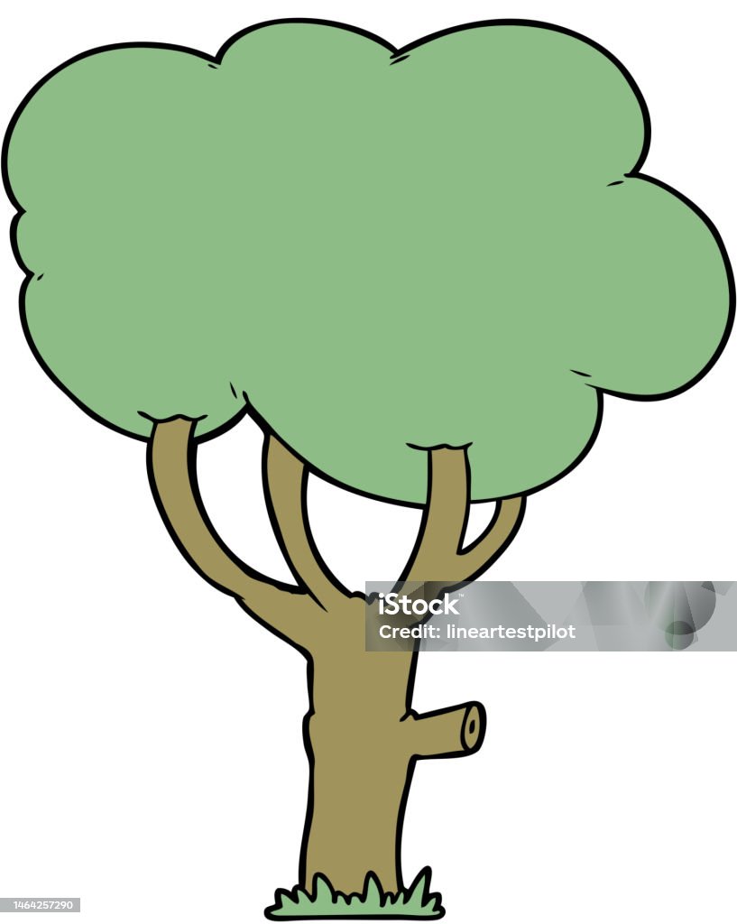Cartoon Treeview Cartoon Tree Stock Illustration - Download Image Now - Tree, Art, Art ...