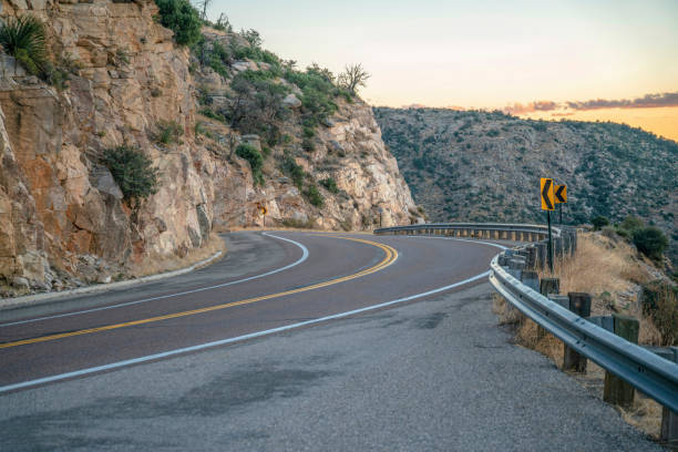 istock Drive up Mount Lemmon Arizona with winding road along rocky cliffs at sunset 1464281630