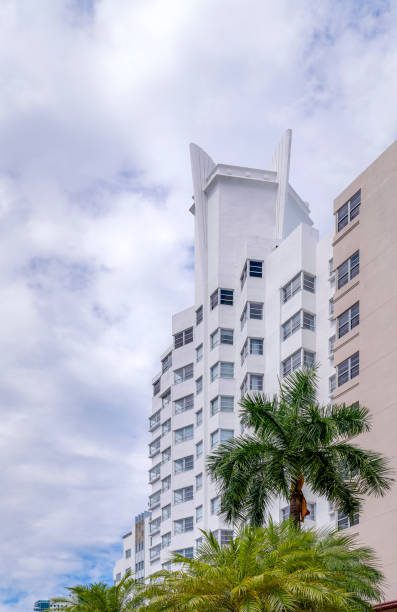 istock Adjacent modern multi-storey buildings view from below at Miami, Florida 1464291360