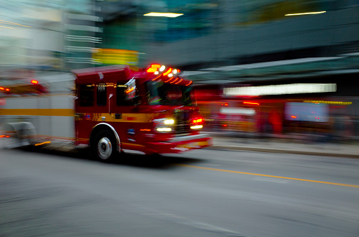 Blurred motion : Toronto Fire Truck
