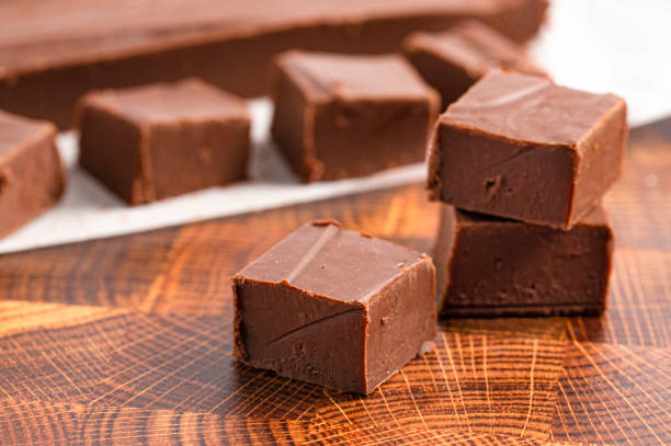 Plain Chocolate Fudge in 1 Inch Cubes