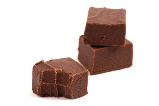 istock Plain Chocolate Fudge in 1 Inch Cubes 1464314664