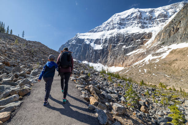 istock Family Hiking at Mount Edith Cavell, Jasper, Canada 1464317579