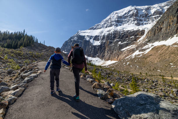 istock Family Hiking at Mount Edith Cavell, Jasper, Canada 1464317852