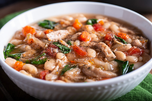 Hearty Soup with Pork, White Beans and Vegetables
