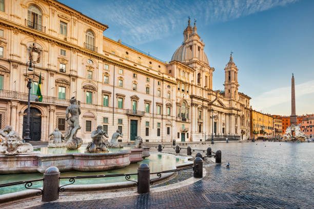 istock Old Town Rome Italy Piazza Navona Sunrise 1464320287