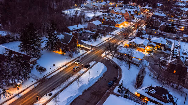 istock Bird's Eye View of the Town 1464325716