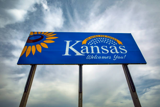 istock Welcome to Kansas sign 4 1464327837