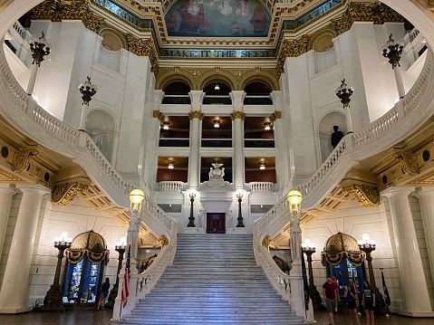 Inside the Pennsylvania State Capitol Building in Harrisburg, Pennsylvania
