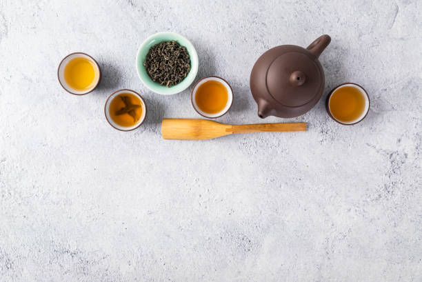 istock Photograph of teacups and tea sets 1464328113