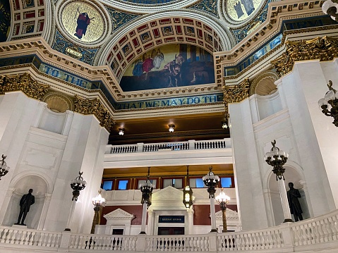 Inside the Pennsylvania State Capitol Building in Harrisburg, Pennsylvania