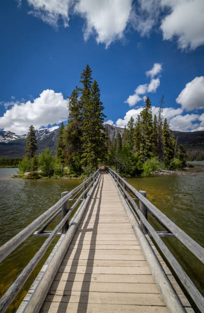 istock Pyramid Island and Mountain in Jasper National Park, Alberta, Canada 1464328152
