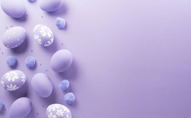 istock Happy easter! Colourful Easter eggs on pastel background. Decoration concept for greetings and presents on Easter Day celebrate time. 1464331809