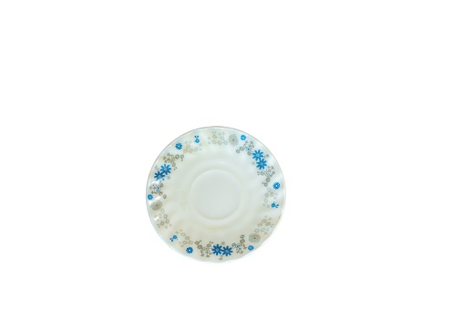Saucer plate on white background