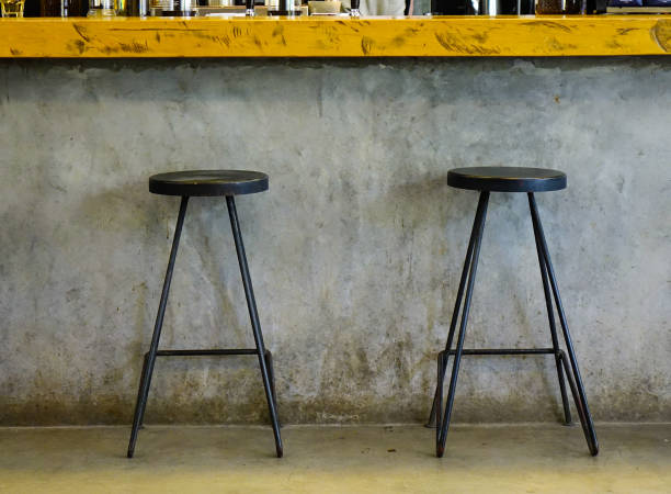 istock Iron chairs at the coffee bar 1464337962