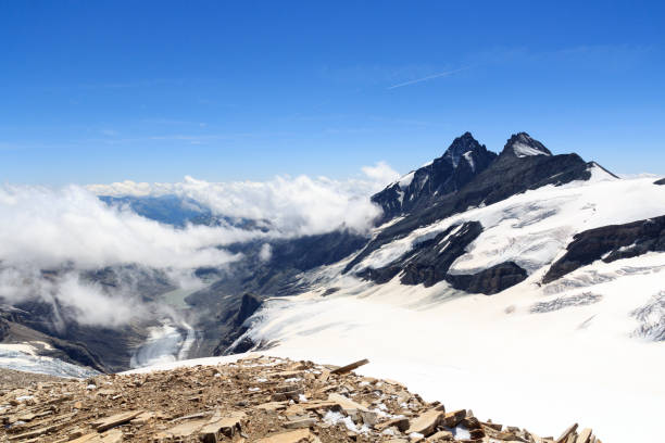 istock Mountain Grossglockner and glacier Pasterze panorama in Glockner Group, Austria 1464345096