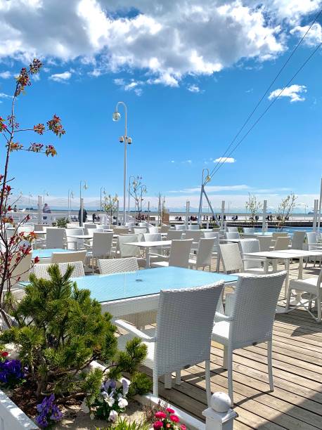 istock White empty restaurant near the sea 1464351429