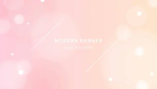 Vector illustration of Pink gradient background with light spots.