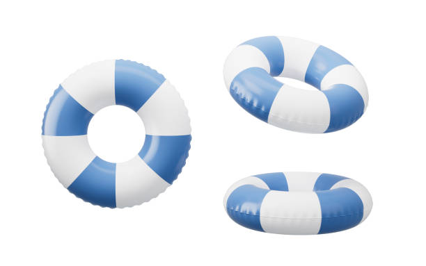 istock Inflatable swimming ring, summer and swimming themes, 3d rendering. 1464361696