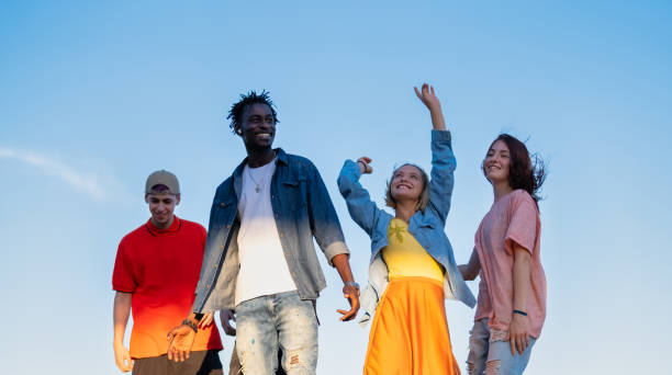 istock Group of multiracial friends having together 1464371564