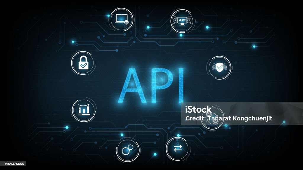 Application Programming Interface On Blue Background Software ...