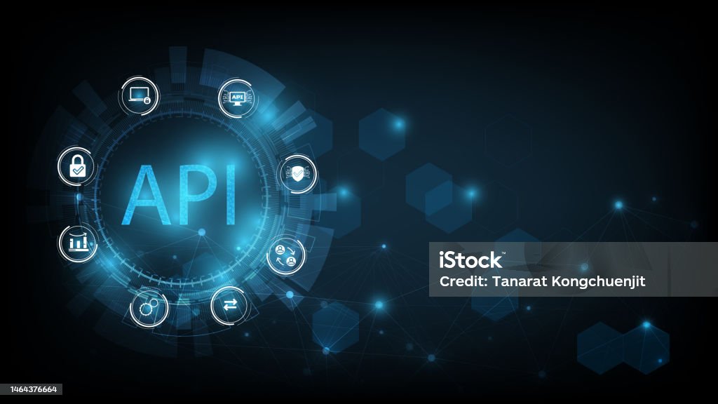 Application System Background Application Programming Interface On Blue Background Software ...