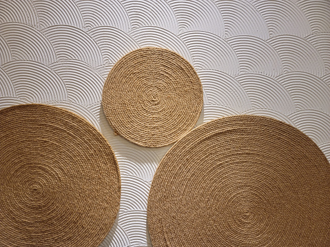 Circular abstract pattern wall in oriental style