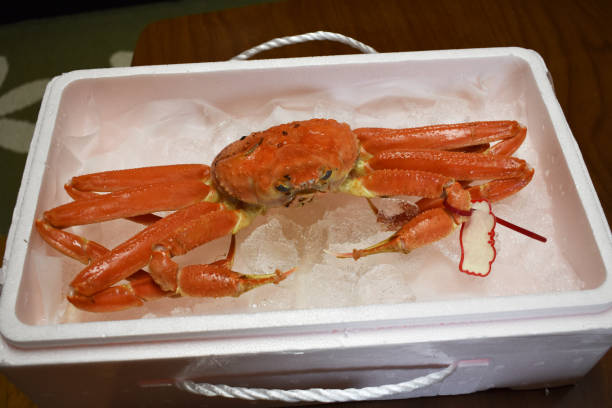 fresh crab in the box for shipping