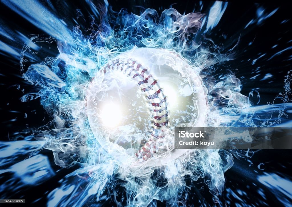 Exploding Baseball Backdrops 3d Rendering Baseball Ball Background With Composite Explosion And Fire ...