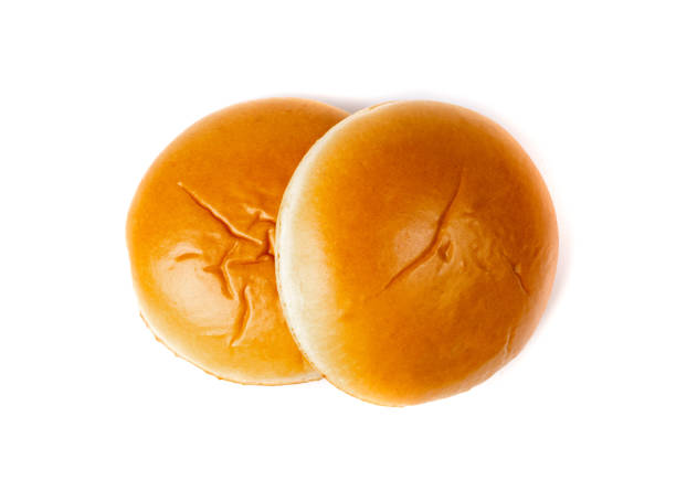 istock Burger Bun Isolated, Hamburger Bread, Empty Whole Burger Bun on White Background 1464387885
