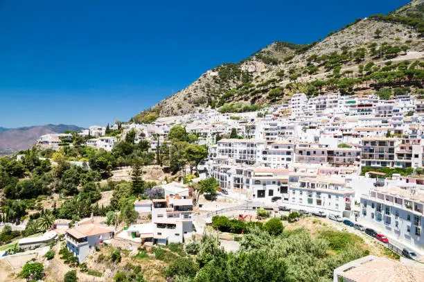 A beautiful view of Mijas in Malaga, Andalusia, Spain