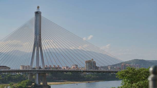istock View of Jembatan 5 Barelang bridge before the blue evening sky 1464395203
