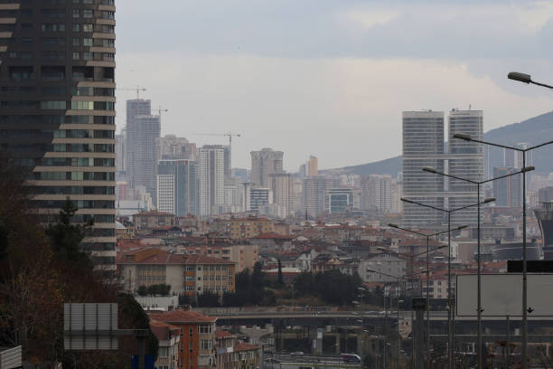 istock Skyscrapers and cityscape in Istanbul 1464396796