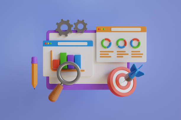 istock 3D Illustration of charts and graph with analysis business financial data. Tools for data analysis, statistical or financial analytics. 3d illustration 1464398421