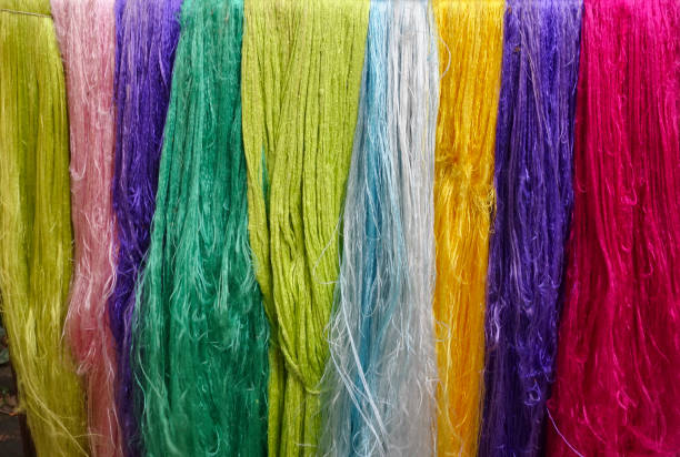 Some Thai silk threads in Bangkok, Thailand
