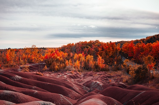 Sunset at Badlands National Park, South Dakota, USA