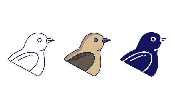 bird icon bird icon hoatzin stock illustrations