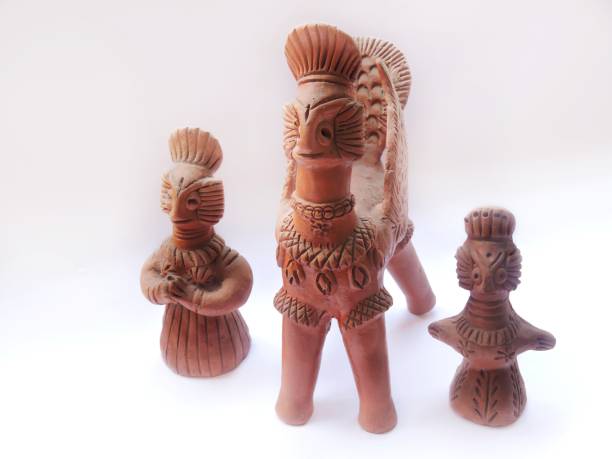 テラコッタ陶器の彫刻。 - horse terracotta soldiers china terracotta ストックフォトと画像