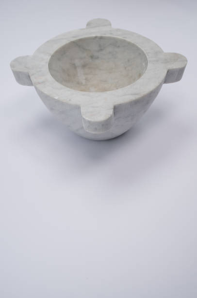 istock Vertical shot of mortar isolated on a gray background 1464407705